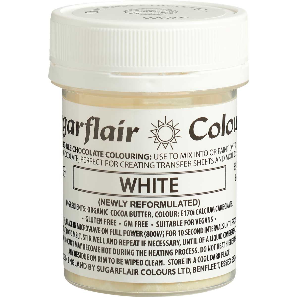 Χρώμα σε σκόνη για σοκολάτα White Sugarflair 35 γρ.
