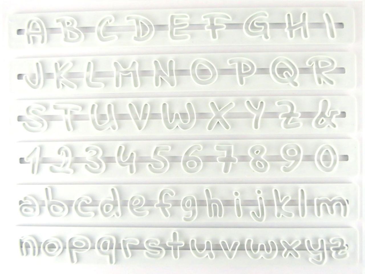 Σετ κουπάτ καλλιγραφικά κεφαλαία και πεζά λατινική αλφάβητος και αριθμοί 0-9 6 τεμ.