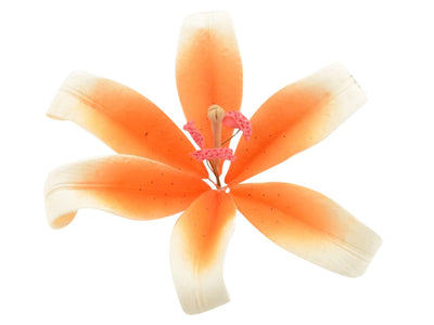 Λουλούδι από ζαχαρόπαστα πορτοκαλί λευκό λίλιουμ - Lily White Οrange spray