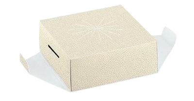 Κουτί διάφανο με βάση για μεγάλο σοκολατένιο αυγό - λευκό δέρμα 25 x 25 x 30 εκ
