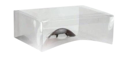 Κουτί διάφανο με βάση για σοκολατένιο αυγό - λευκό δέρμα 21 x 21 x 25 εκ.