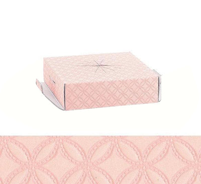 Κουτί διάφανο με βάση για σοκολατένιο αυγό - απαλό ροζ χρώμα 15x15x30 εκ