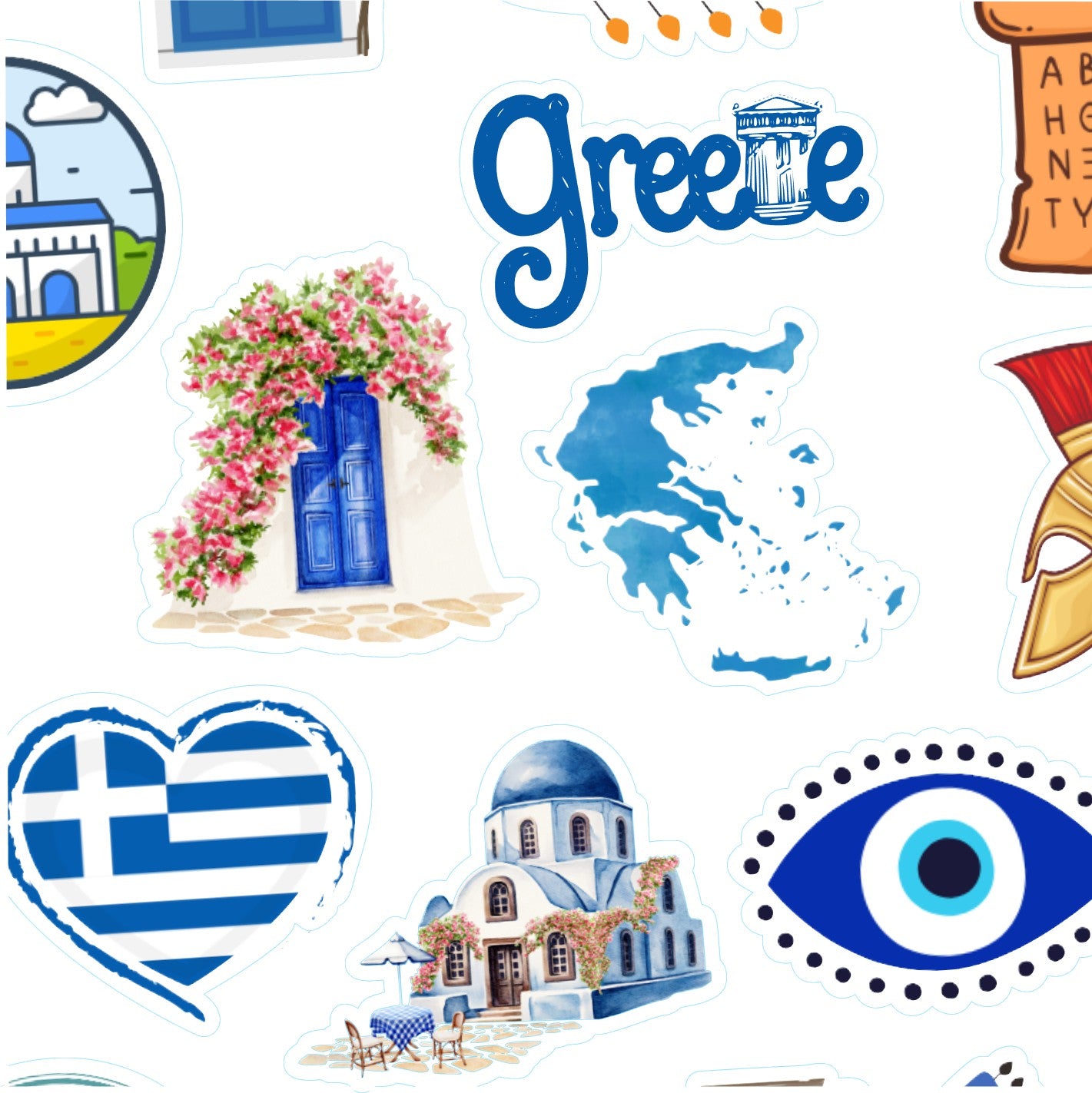 Βρώσιμα σχέδια Καλοκαίρι στην Ελλάδα 1 σετ 21 τεμ.