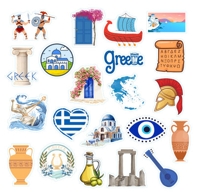 Βρώσιμα σχέδια Καλοκαίρι στην Ελλάδα 1 σετ 21 τεμ.