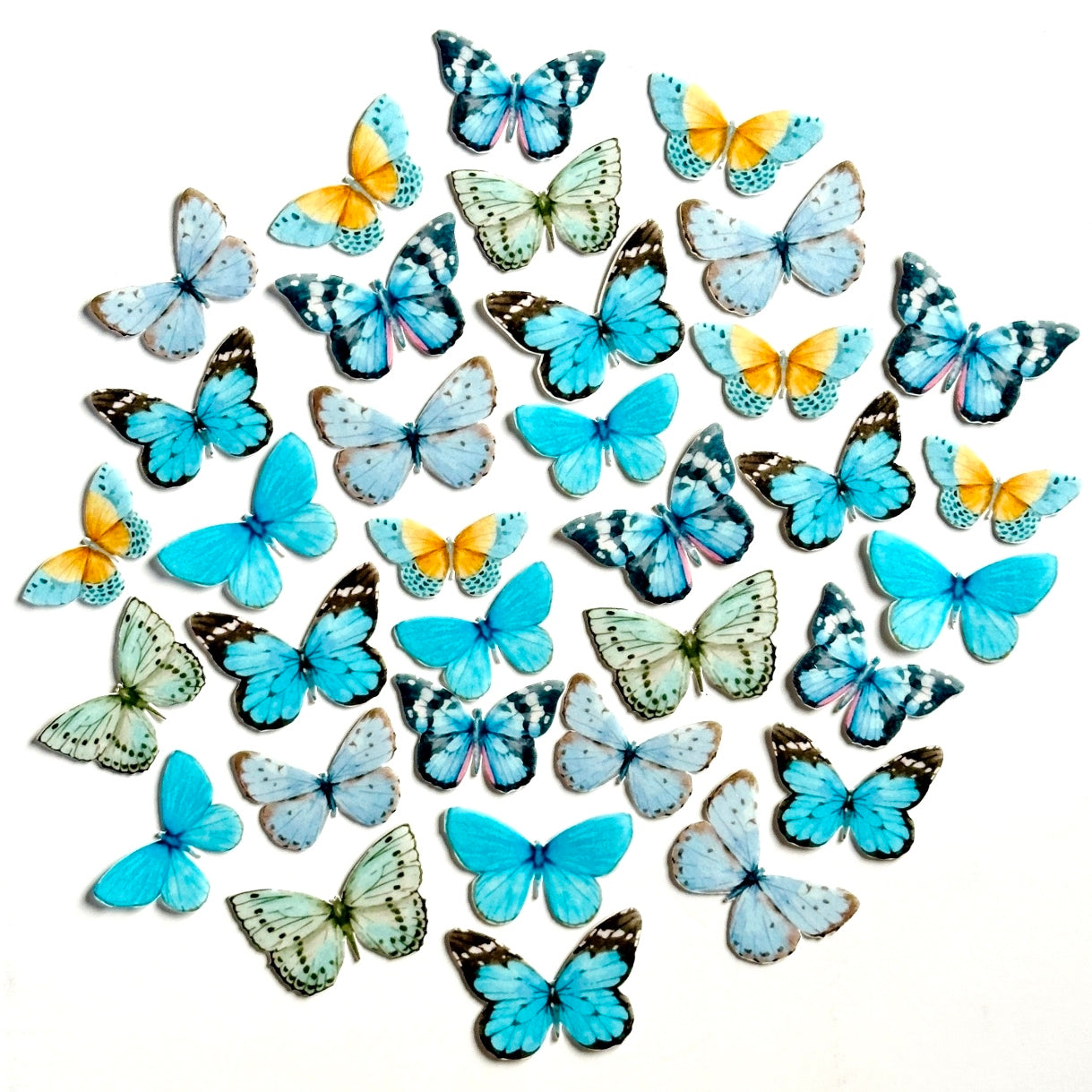 Βρώσιμες πεταλούδες γαλάζιες 34 τεμ.