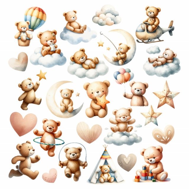 Βρώσιμα σχέδια σετ Lovely bears 26 τεμ. - Made by Lenka Sweet Dreams - Lenka Sweet Dreams