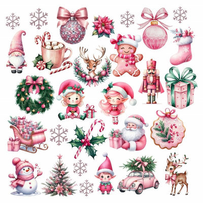 Βρώσιμα σχέδια σετ Pink Christmas 29 τεμ. - Made by Lenka Sweet Dreams - Lenka Sweet Dreams