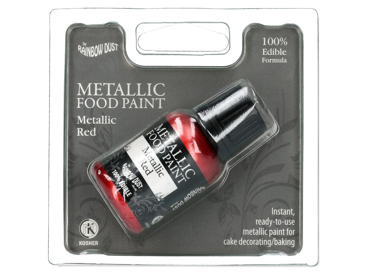 Κόκκινο μεταλλικό χρώμα ζωγραφικής Rainbow Dust RD Metallic Food Red 25ml - Lenka Sweet Dreams - Lenka Sweet Dreams