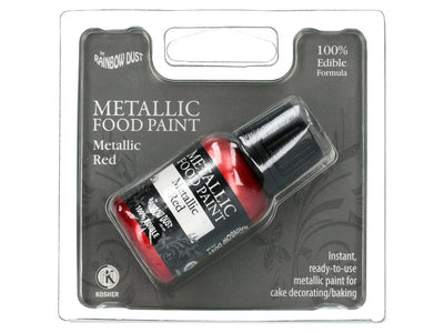 Κόκκινο μεταλλικό χρώμα ζωγραφικής Rainbow Dust RD Metallic Food Red 25ml - Lenka Sweet Dreams - Lenka Sweet Dreams