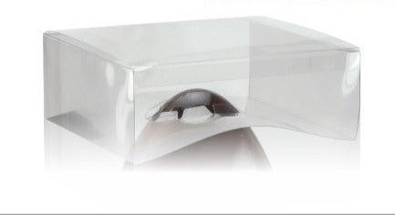 Κουτί διάφανο με βάση για σοκολατένιο αυγό - λευκό δέρμα 21x21x20.