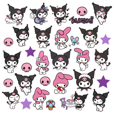 Βρώσιμα σχέδια Kuromi και Melody σετ 32 τεμ.