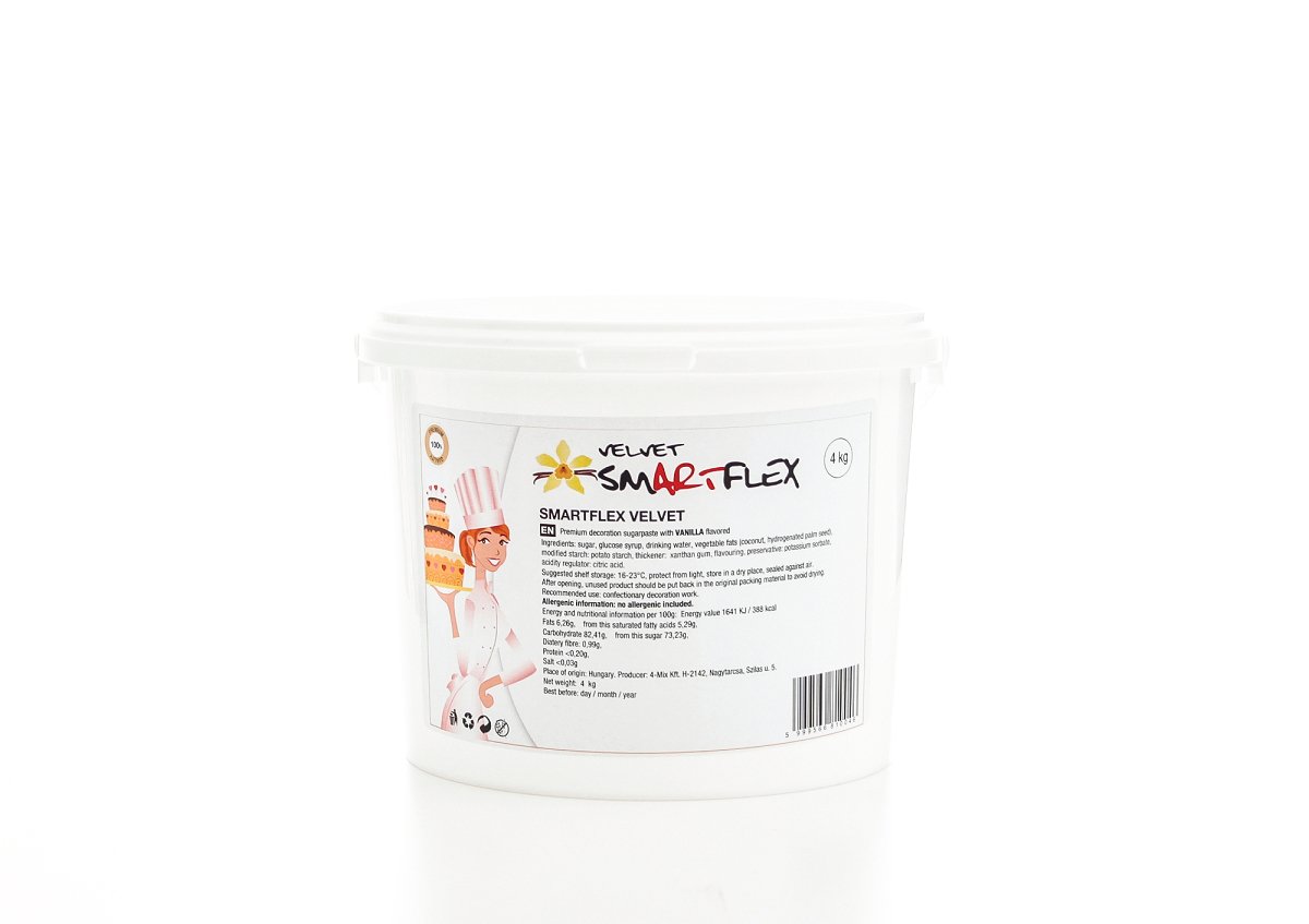 Λευκή ζαχαρόπαστα SmartFlex Velvet 4 kg. - Formix - Lenka Sweet Dreams