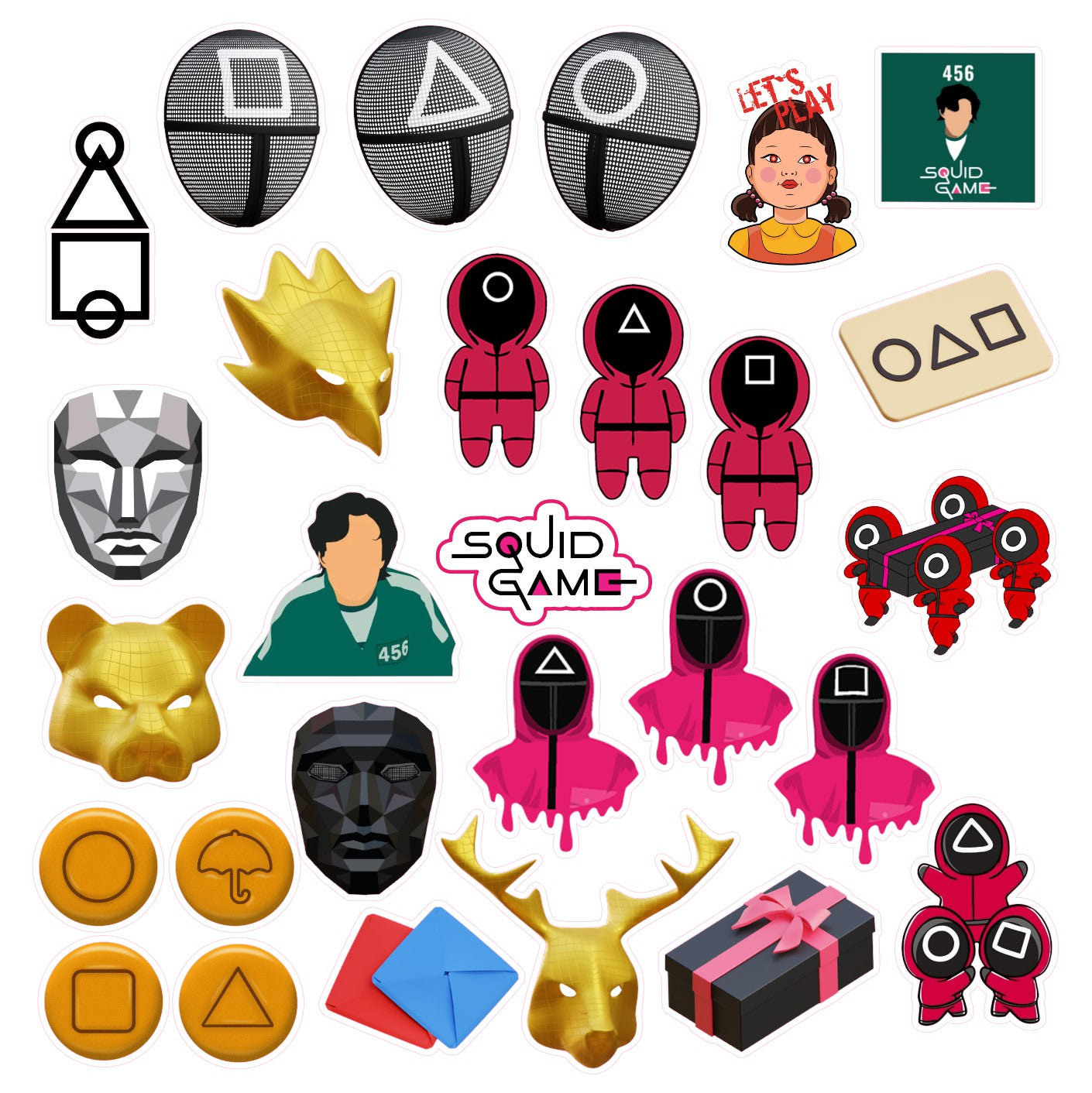 Βρώσιμα σχέδια Squid games σετ 28 τεμ.