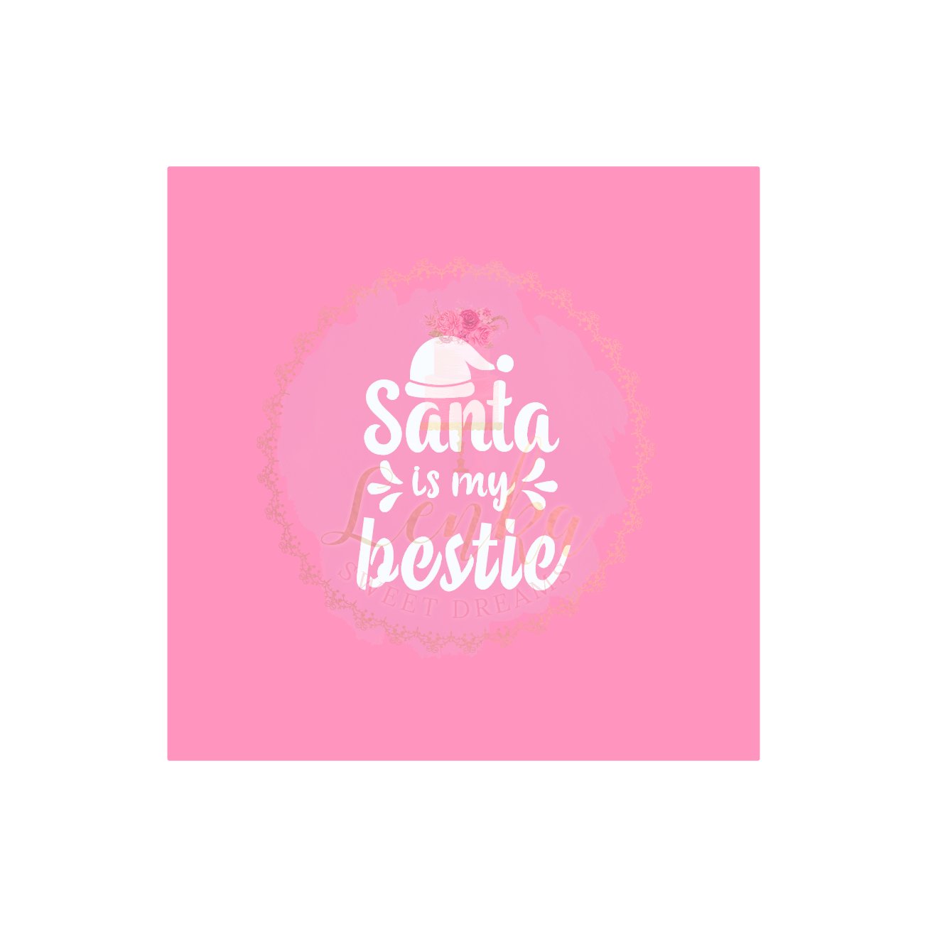 Στένσιλ ''Santa is my bestie'' - Made by Lenka Sweet Dreams - Lenka Sweet Dreams