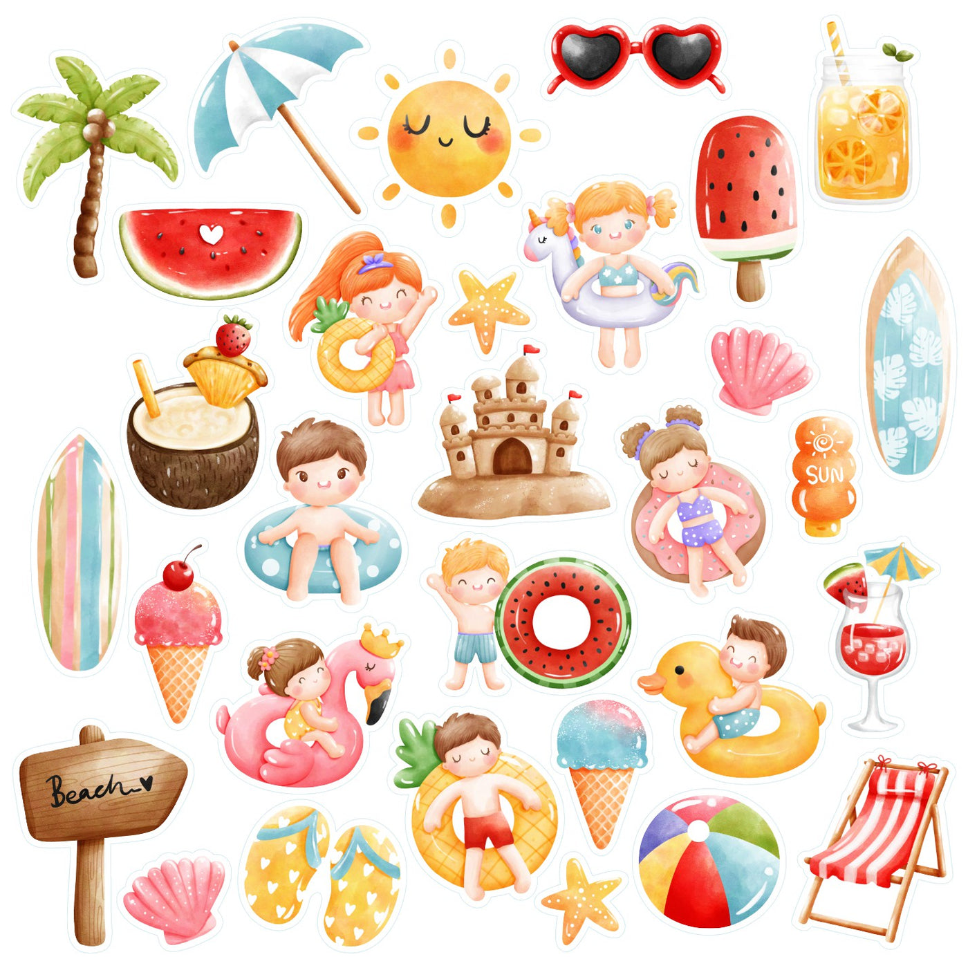 Βρώσιμα σχέδια Summer fun σετ 31 τεμ.