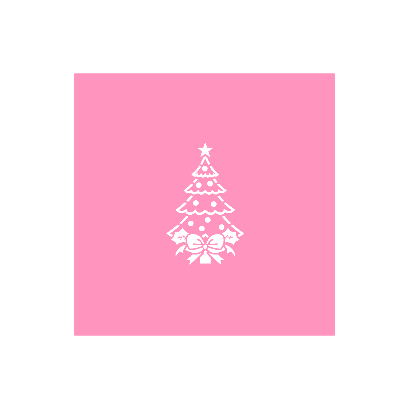 Στένσιλ Χριστουγεννιάτικο δέντρο με φιόγκο
