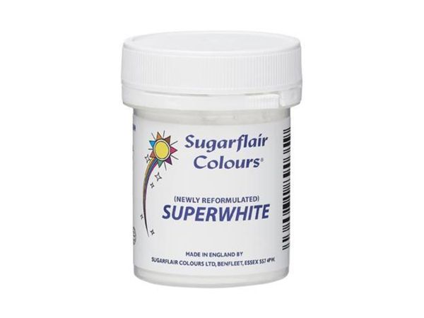 Χρώμα σε σκόνη Superwhite Sugarflair 20 γρ. - Sugarflair - Lenka Sweet Dreams