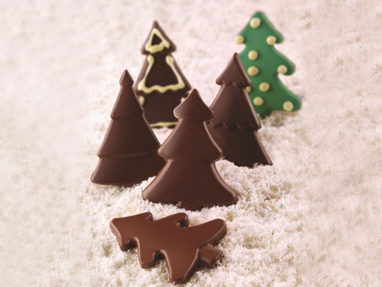 Φόρμα σιλικόνης για σοκολάτα με χριστουγεννιάτικα δέντρα Silikomart Choco Pine