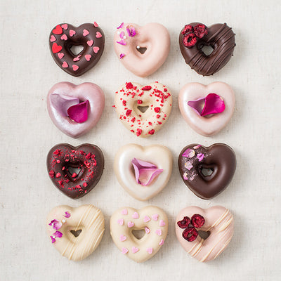 Φόρμα σιλικόνης για 6 donuts καρδιές