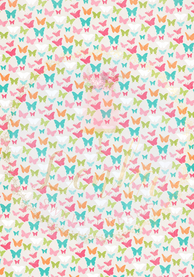 Εκτυπωμένο φύλλο για μαρεγκάκια ''Pretty butterflies''.