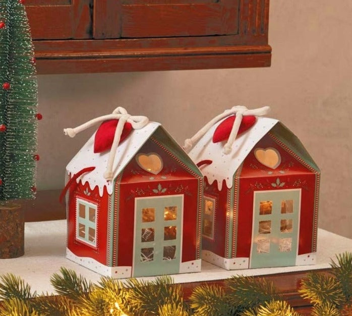 Χριστουγεννιάτικο κουτί σπιτάκι για μπισκότα η άλλα γλυκά