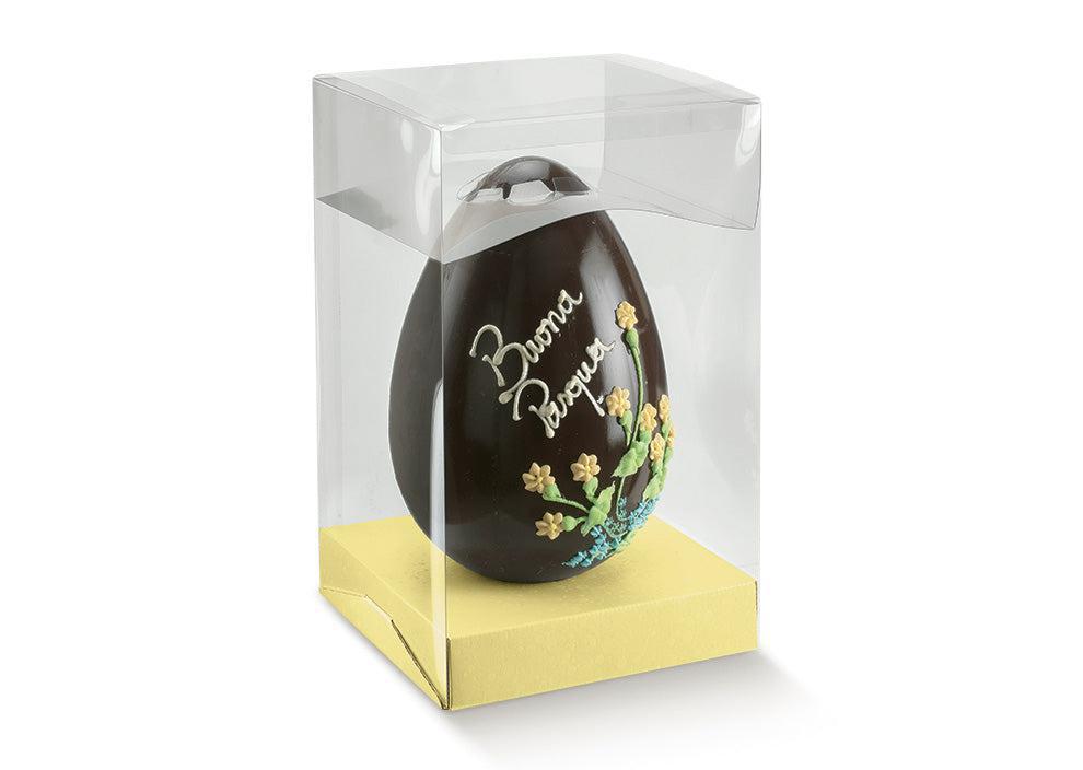Κουτί διάφανο με βάση για σοκολατένιο αυγό - λευκό δέρμα 21x21x20 εκ - Lenka Sweet Dreams