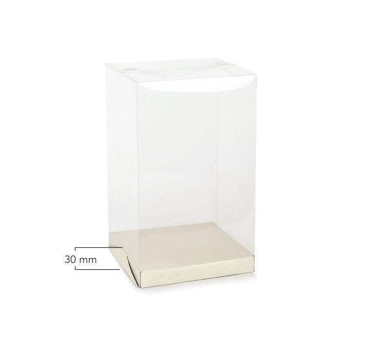 Κουτί διάφανο με βάση λευκό δέρμα 25x25x30 εκ - Lenka Sweet Dreams