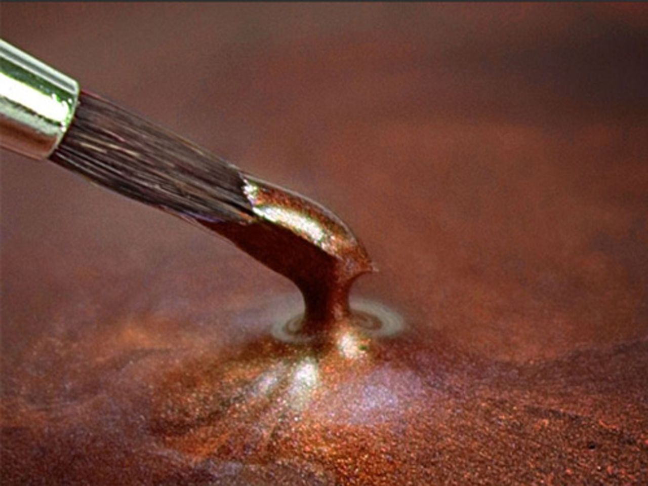 Μπρονζέ μεταλλικό χρώμα ζωγραφικής Rainbow Dust RD Metallic Food Paint Copper 25ml