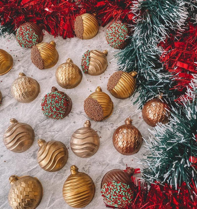 SPECIAL καλούπι σοκολάτας Ριγέ Χριστουγεννιάτικη Μπάλα - Lenka Sweet Dreams