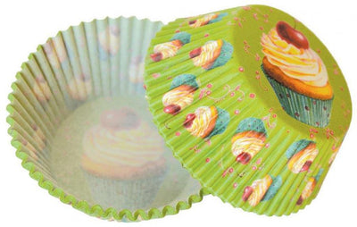 Θήκες ψησίματος για Cupcakes πράσινες με σχέδιο cupcakes 50τεμ - Lenka Sweet Dreams