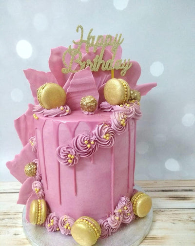 Topper τούρτας Happy Birthday. - Lenka Sweet Dreams